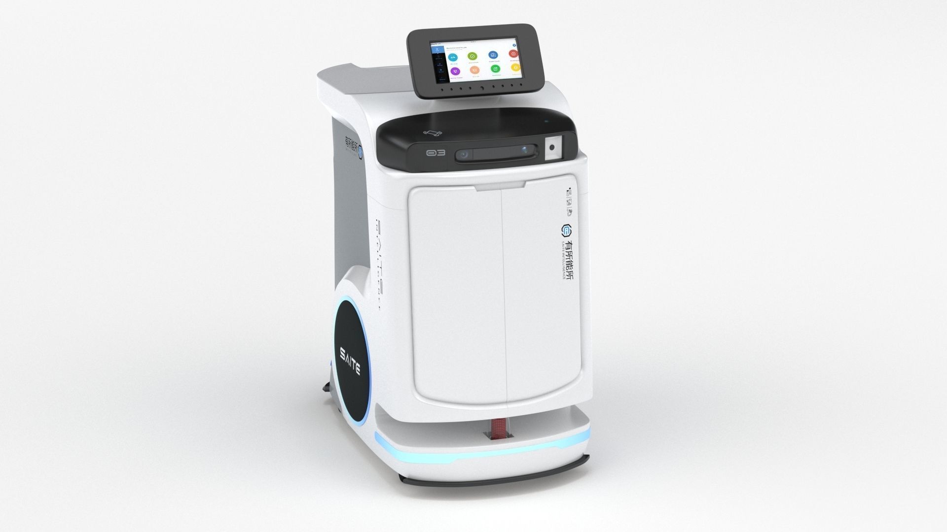 Saite Hospital Delivery Robot 3D model_20