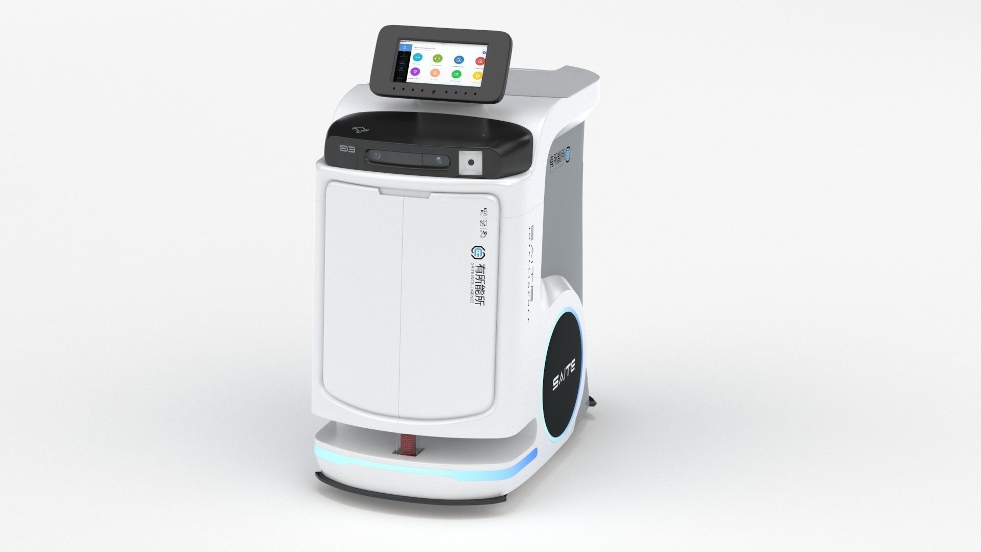 Saite Hospital Delivery Robot 3D model_36