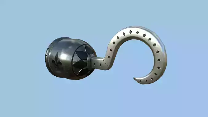 Pirate Hook A10 - Metal - Character Design Fashion Low-poly 3D model