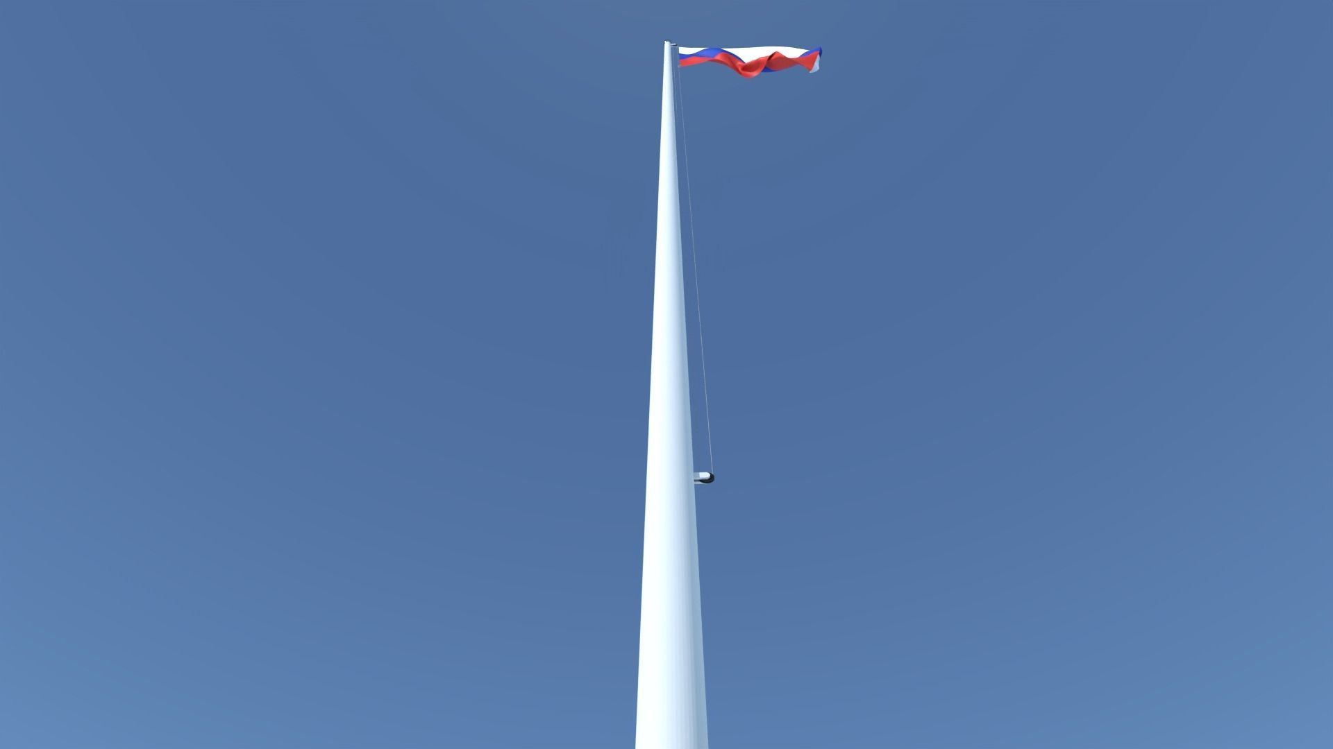 Animated Flag of Russia Low-poly 3D model_4