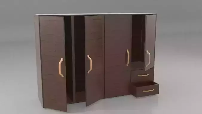 3D Wooden Cabinet