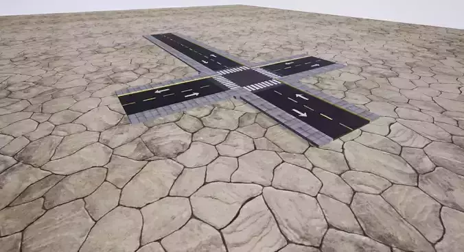 basic package of streets with sidewalks