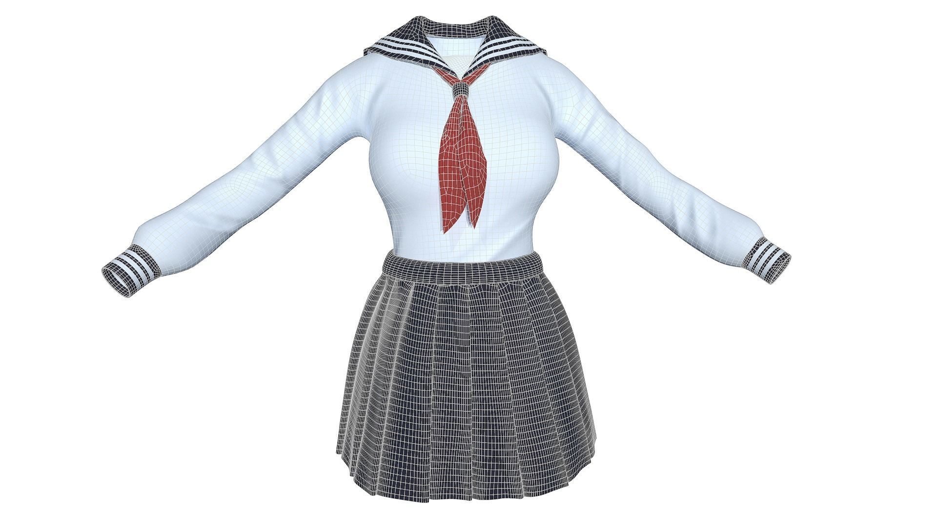 School Uniforms 3D model_9