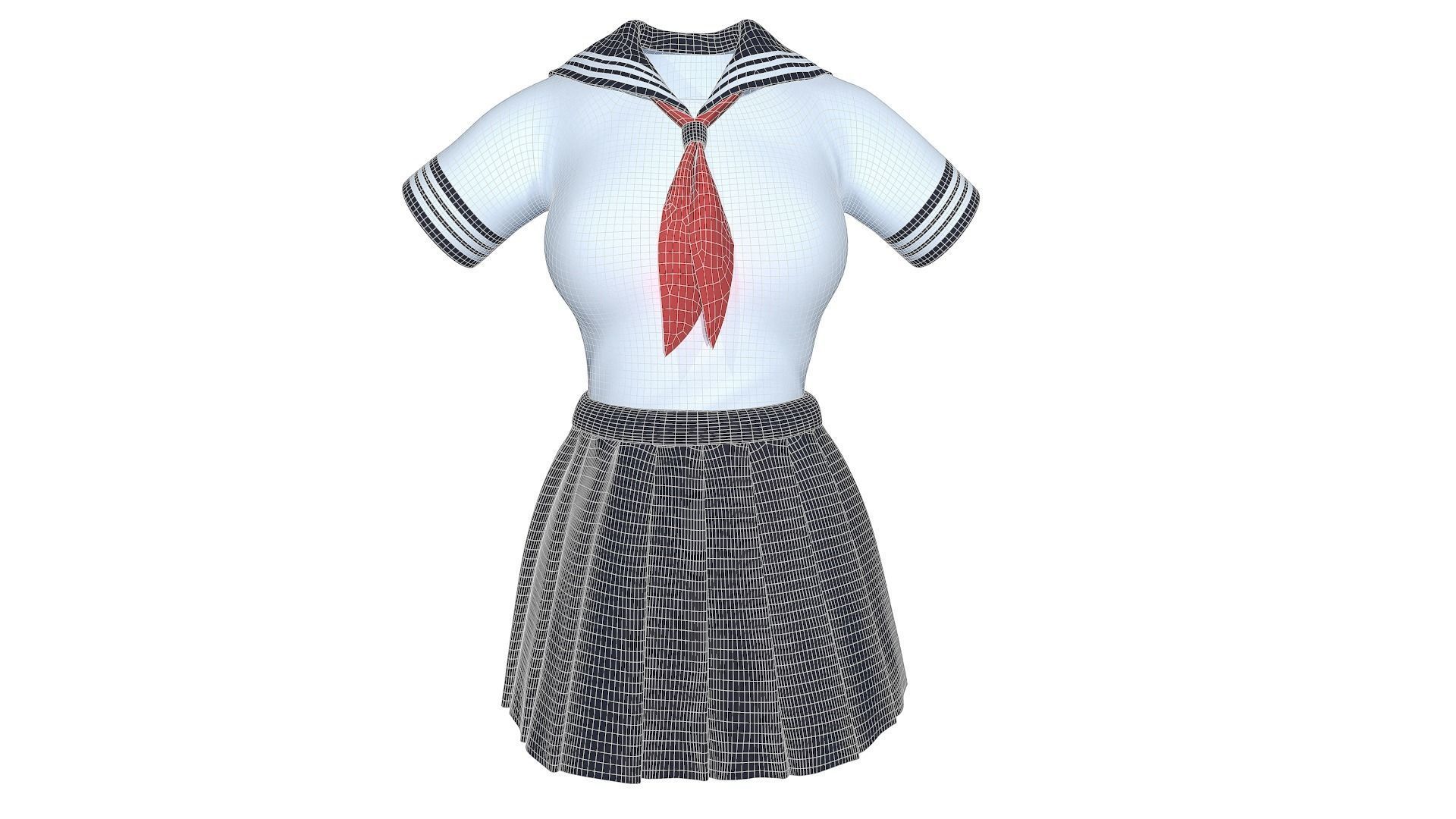 School Uniforms 3D model_8