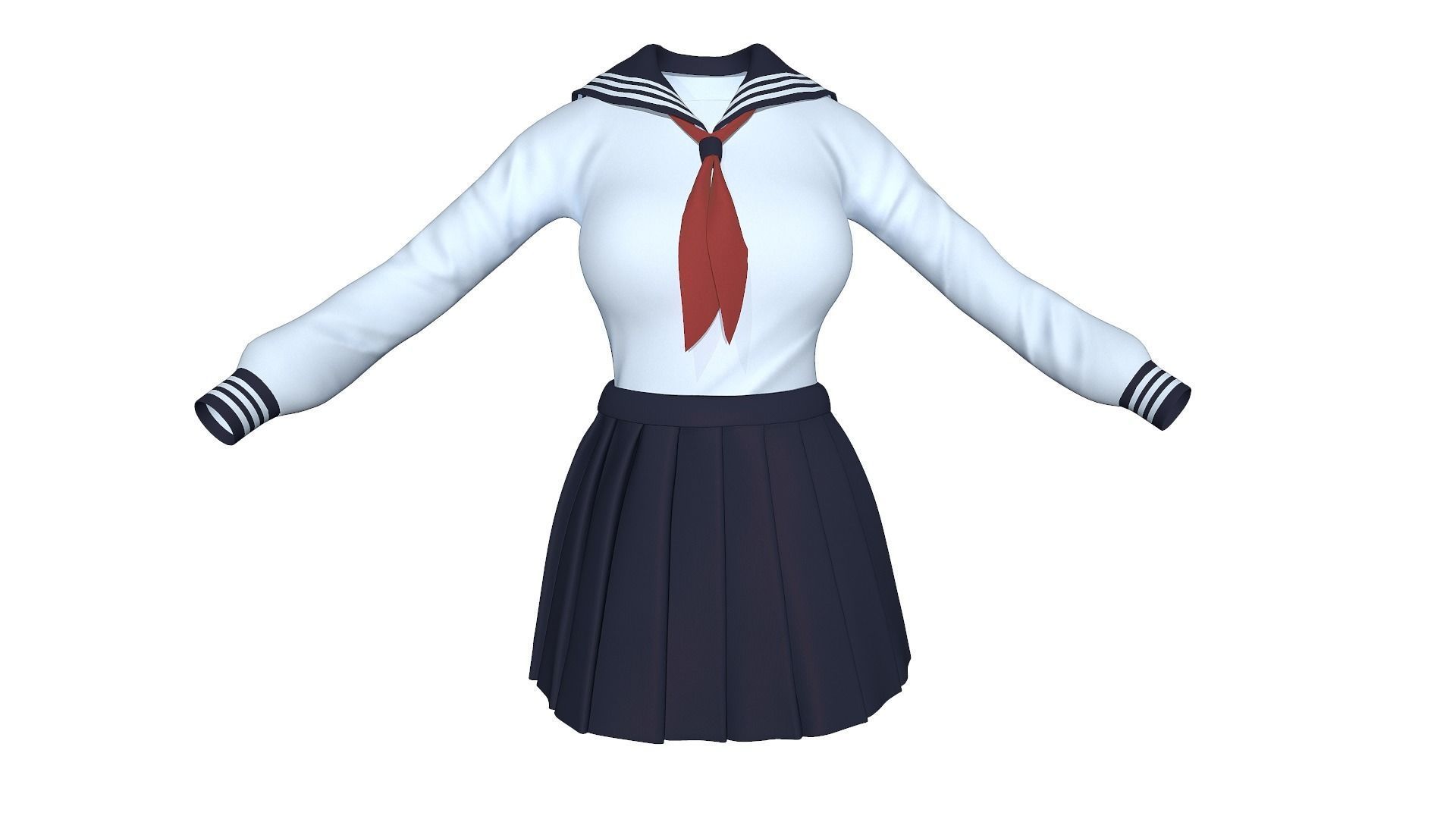 School Uniforms 3D model_3