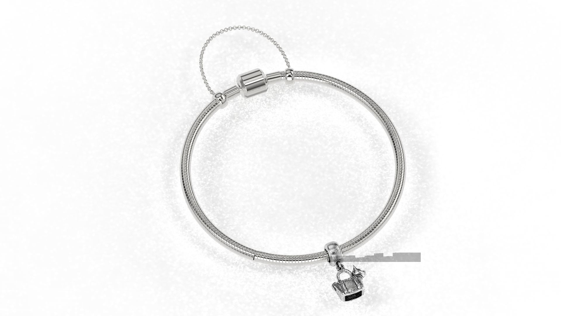 Bag with Dog Charm 3D print model_2