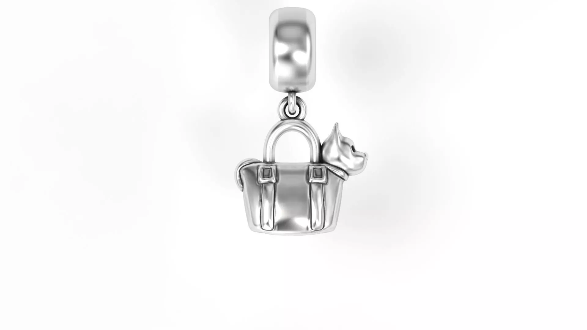 Bag with Dog Charm 3D print model_0
