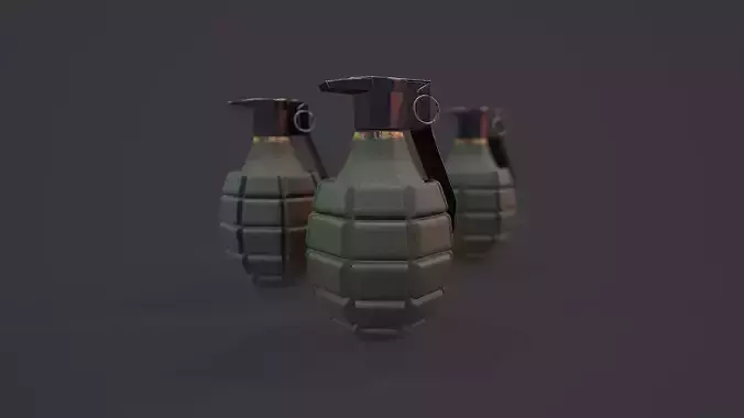 MK2 Grenade - Models and Textures Low-poly Free low-poly 3D model MK2 Grenade - Models and Textures Low-poly Free low-poly 3D model