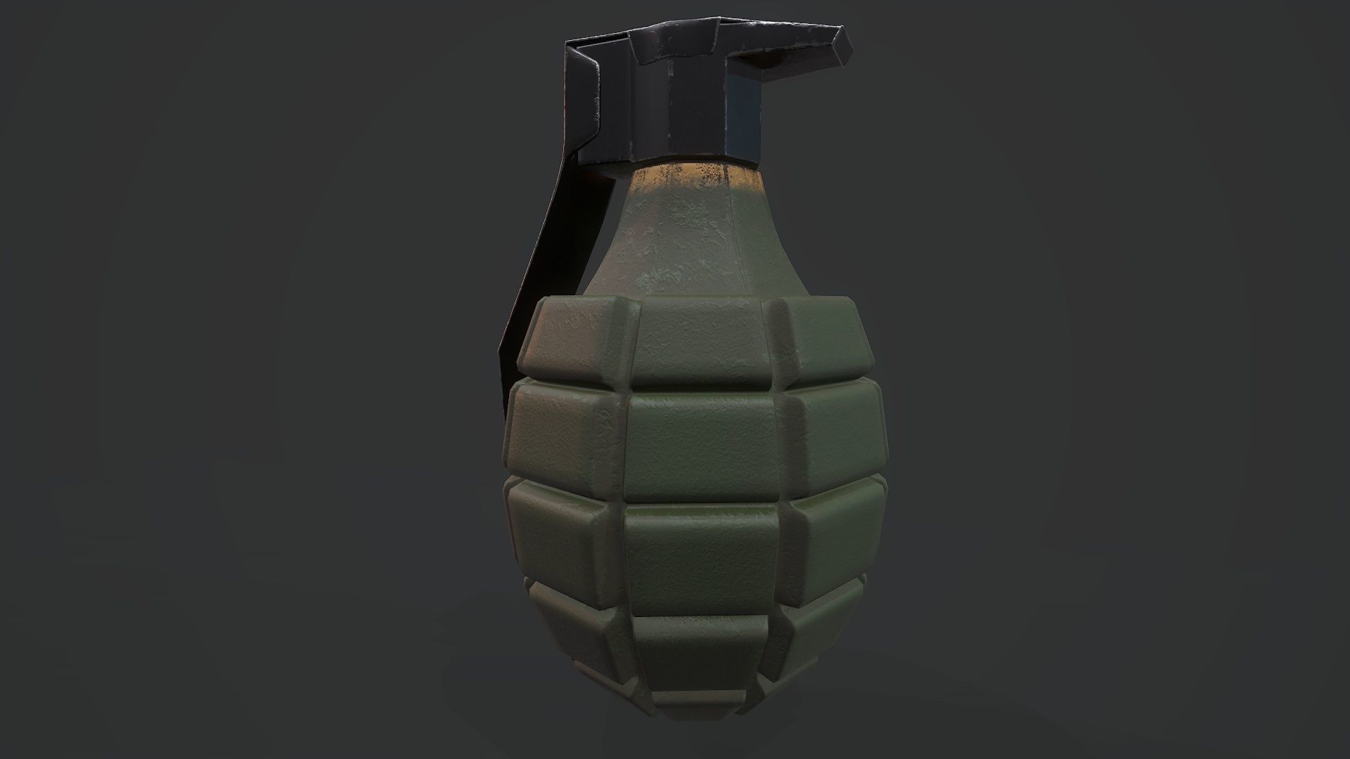 MK2 Grenade - Models and Textures Low-poly Free low-poly 3D model_4