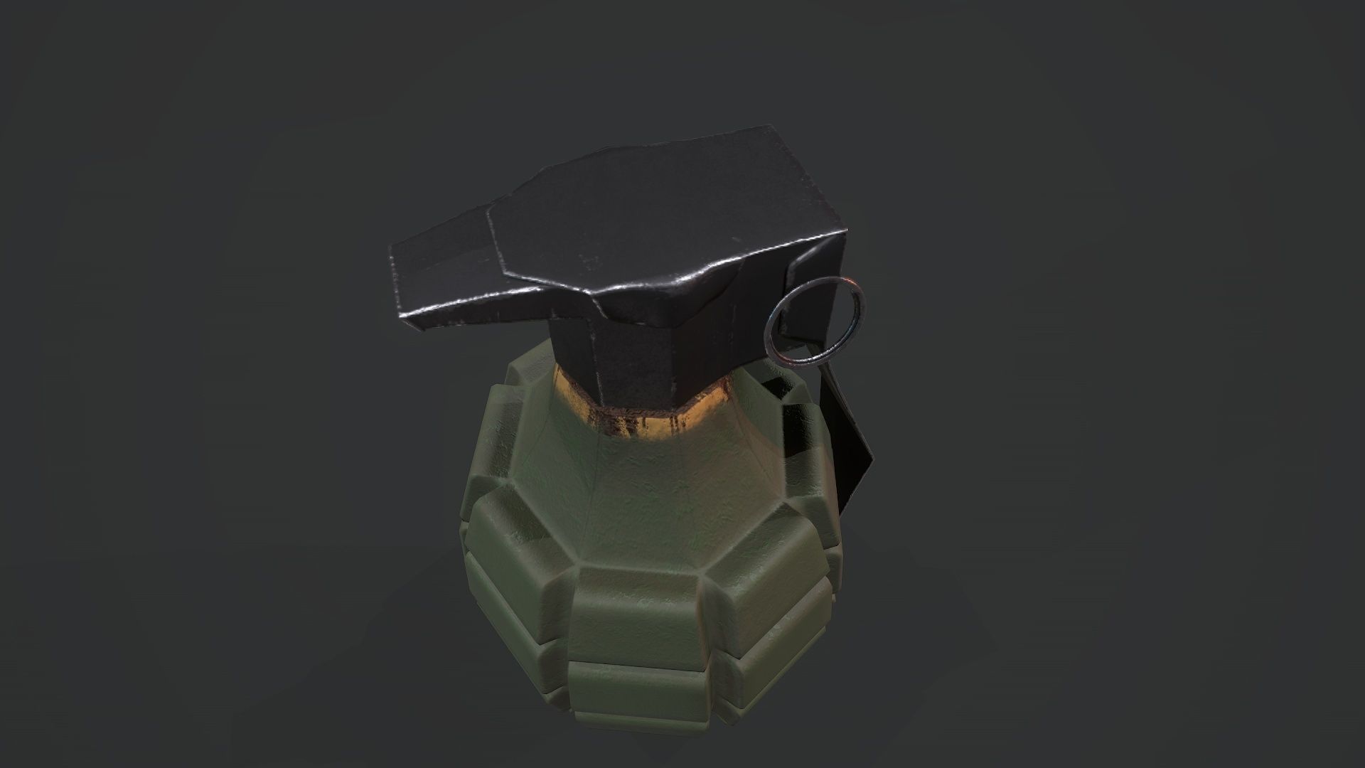 MK2 Grenade - Models and Textures Low-poly Free low-poly 3D model_5