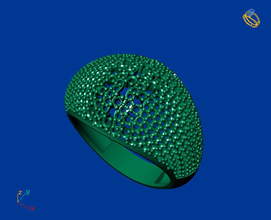 Women Stone Rings Diamond 3D print model_1