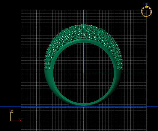 Women Stone Rings Diamond 3D print model_3