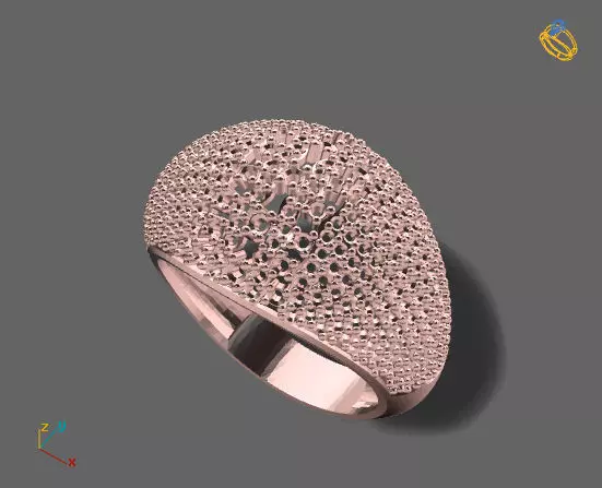 Women Stone Rings Diamond 3D print model_0