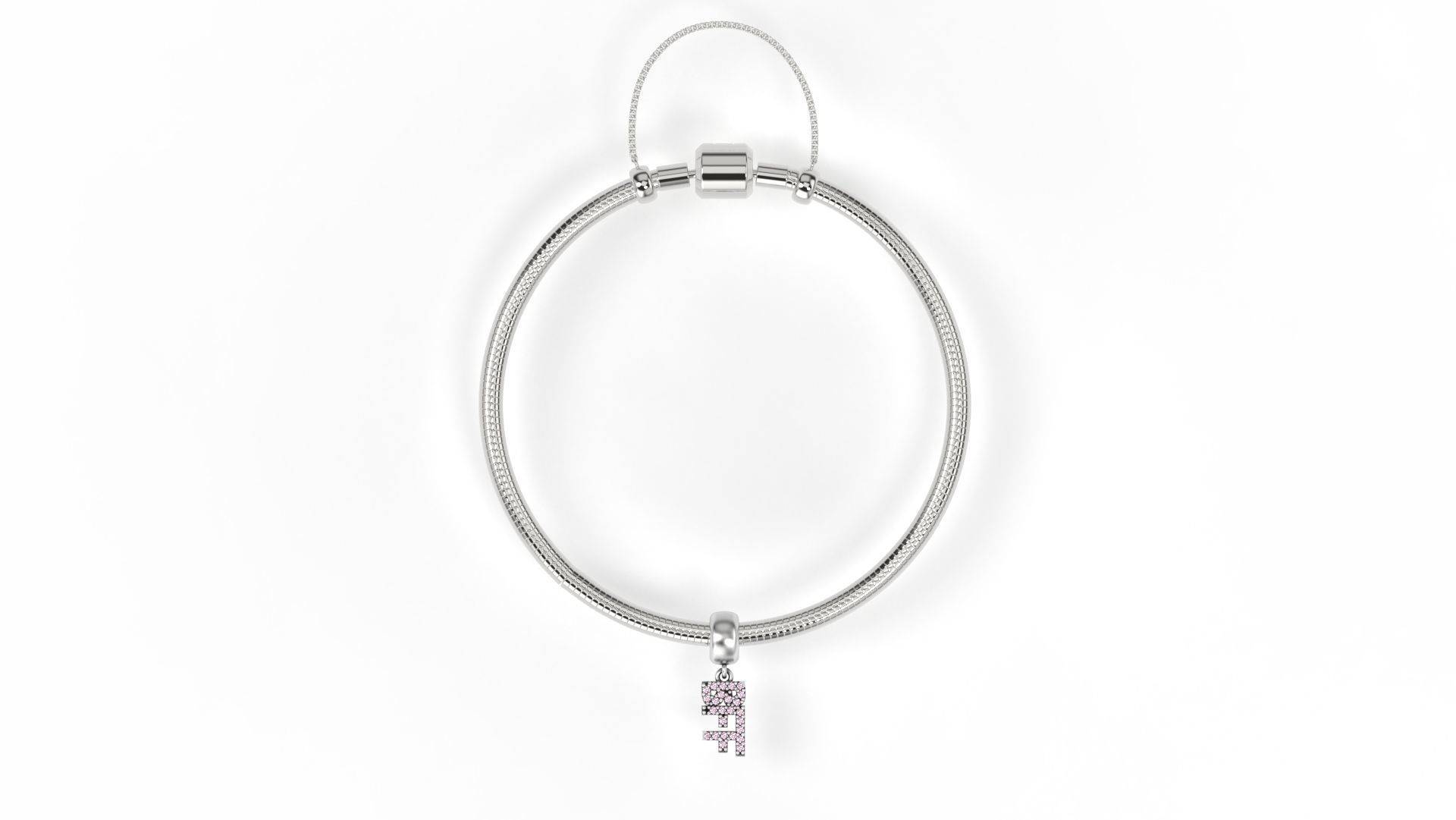 BFF charm with Gems 3D print model_1