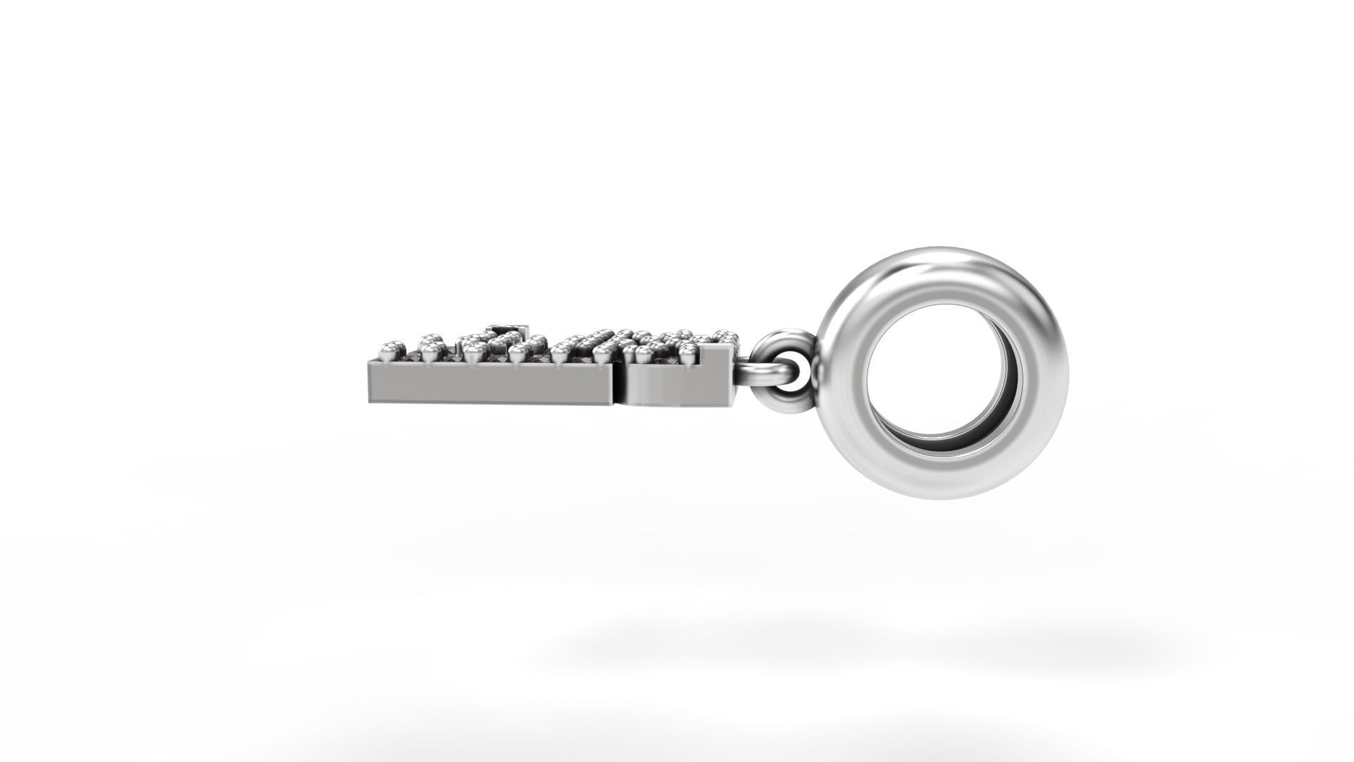 BFF charm with Gems 3D print model_4