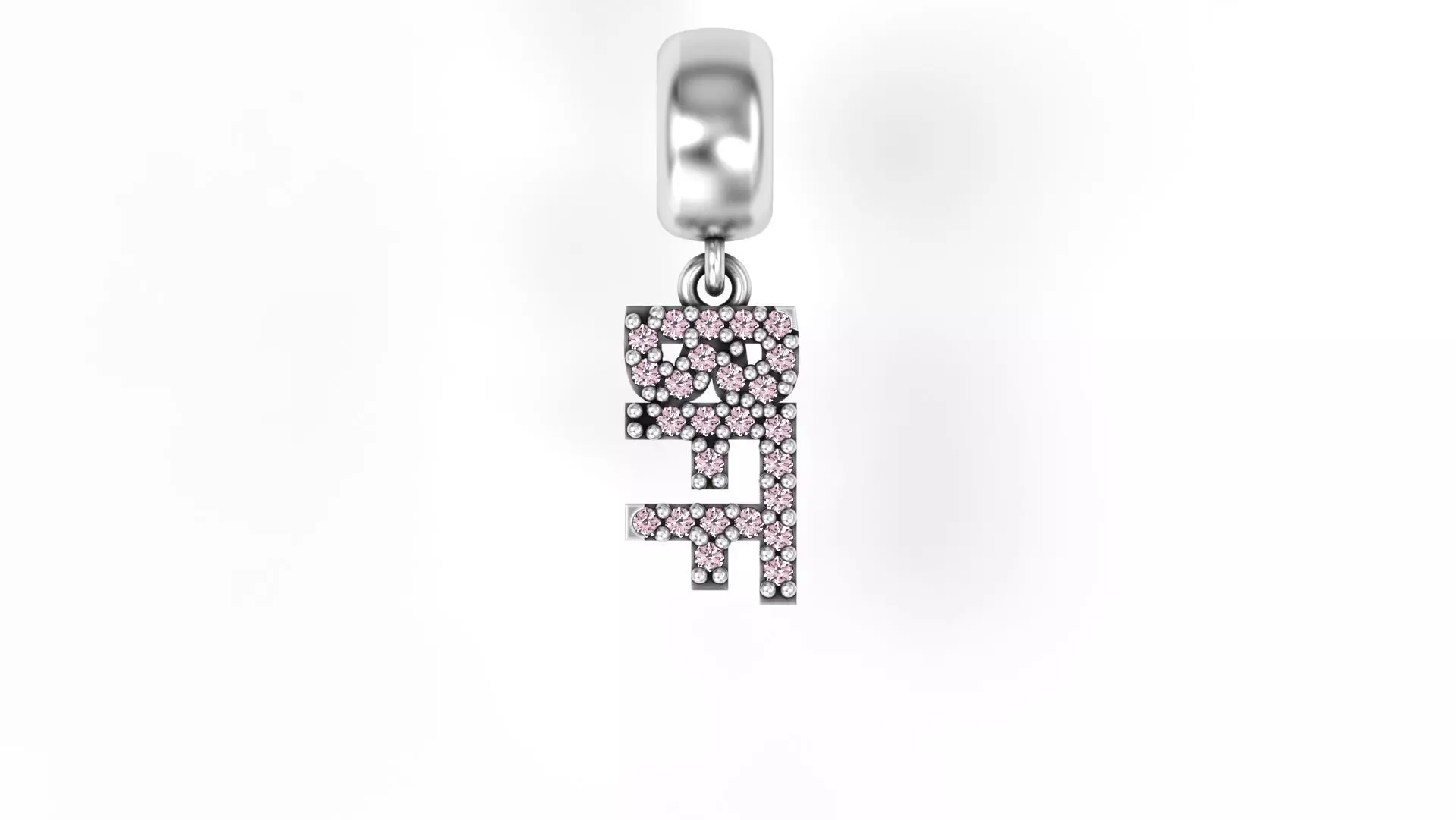 BFF charm with Gems 3D print model_0