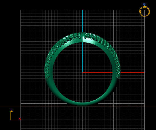 Women Stone Rings Diamond 3D print model_3