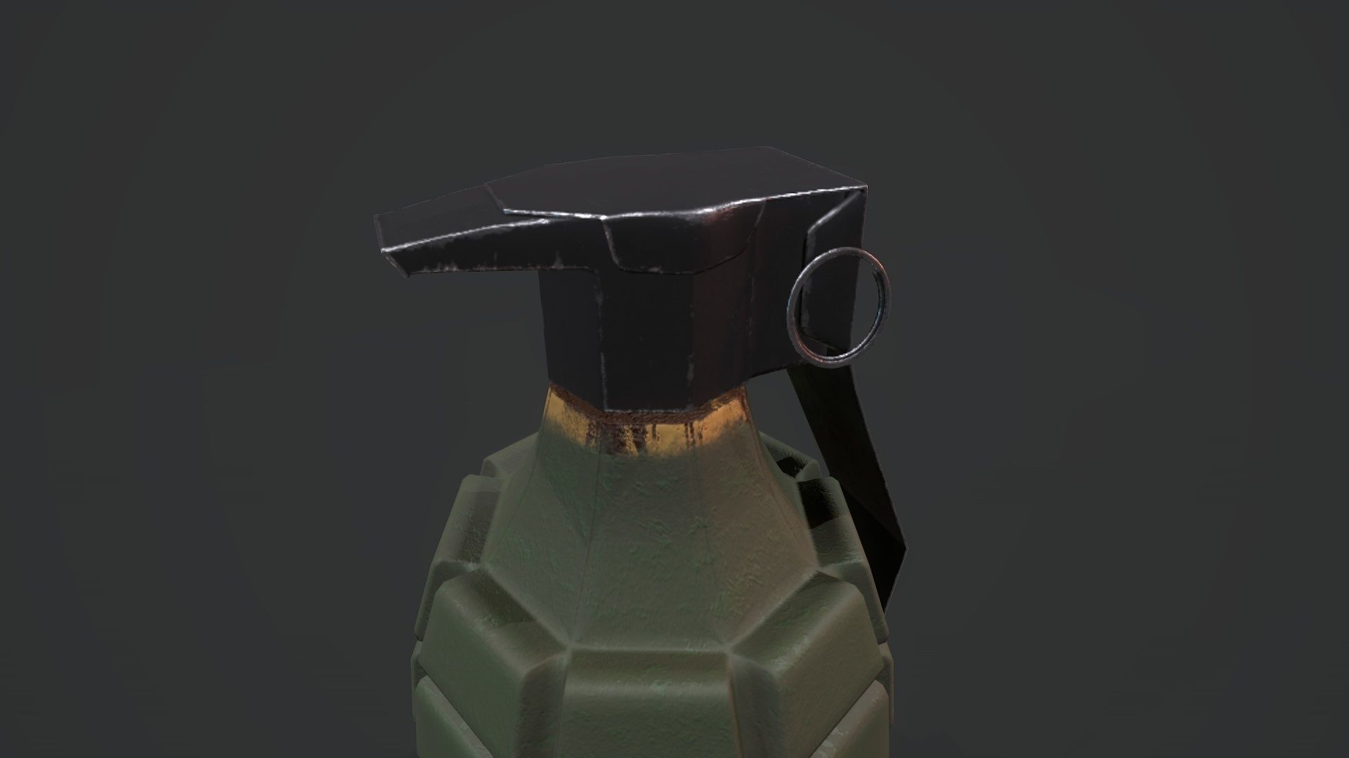 MK2 Grenade - Models and Textures Low-poly  Low-poly 3D model_1