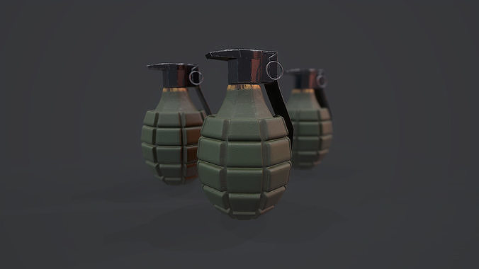 MK2 Grenade - Models and Textures Low-poly  Low-poly 3D model