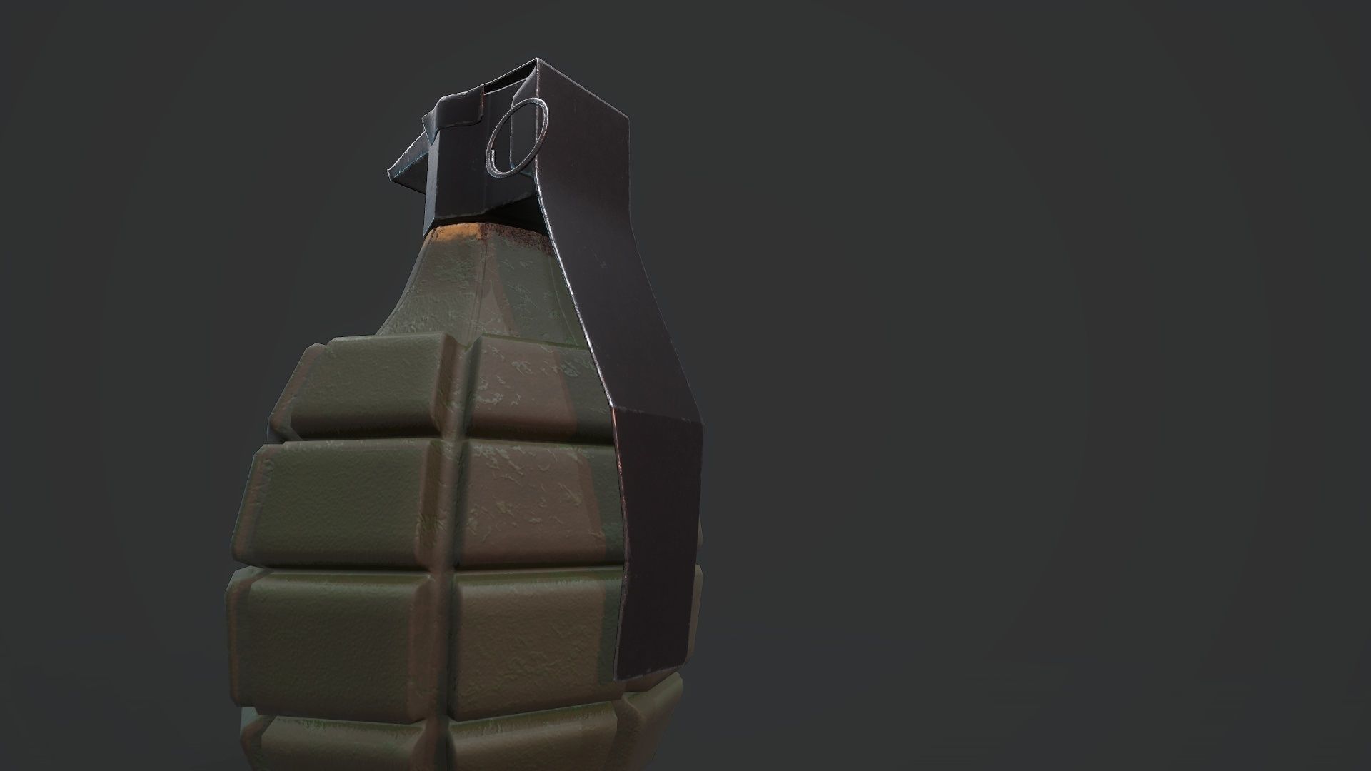 MK2 Grenade - Models and Textures Low-poly  Low-poly 3D model_2