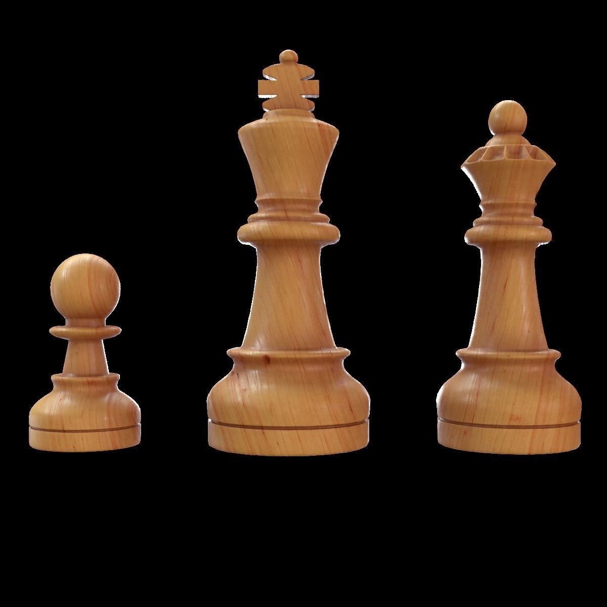 Staunton chess set - Updated 3D model_3