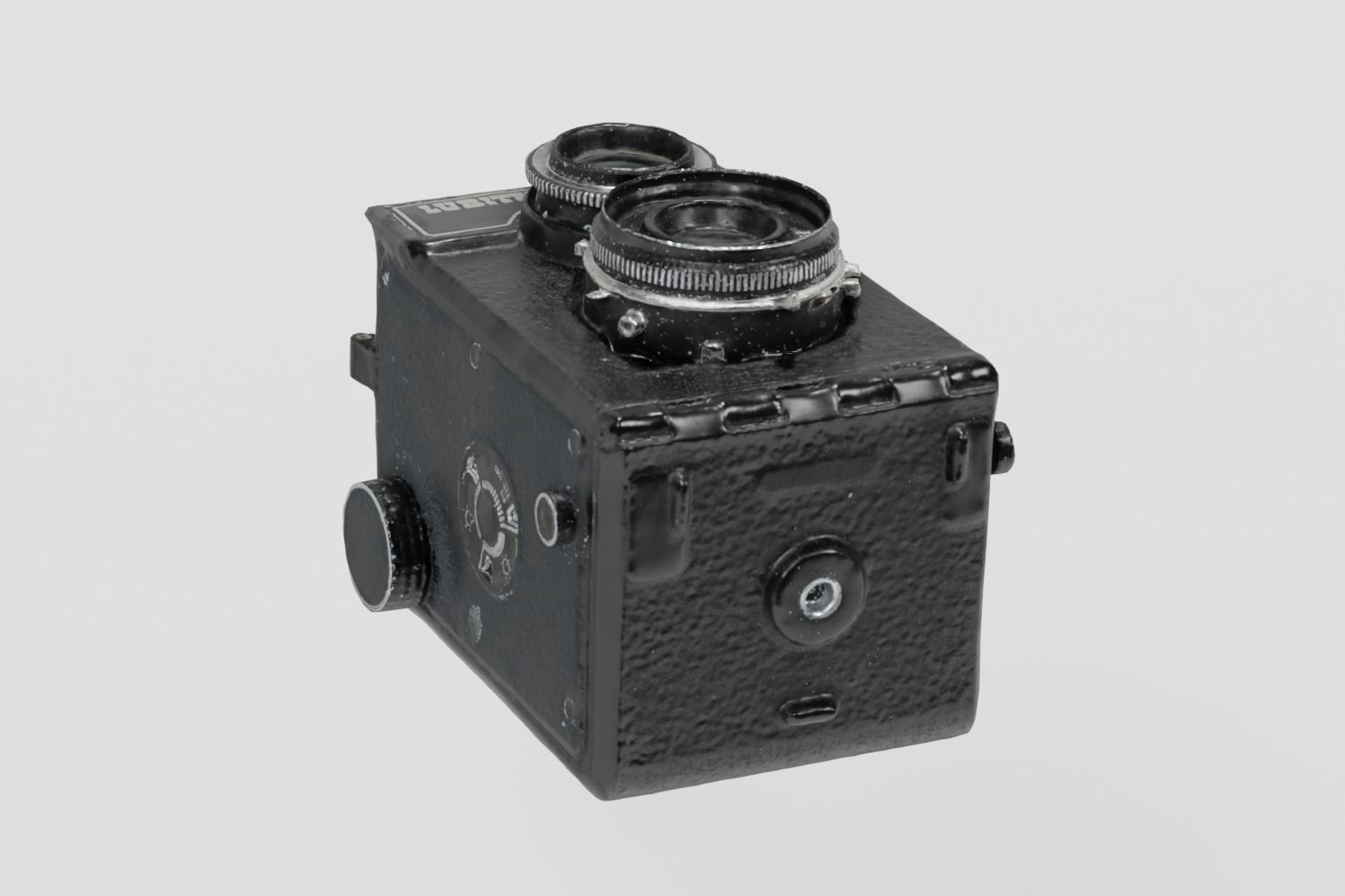 Vintage Box Camera Lomo photogrammetry scan PBR 4K textures Low-poly 3D model_11