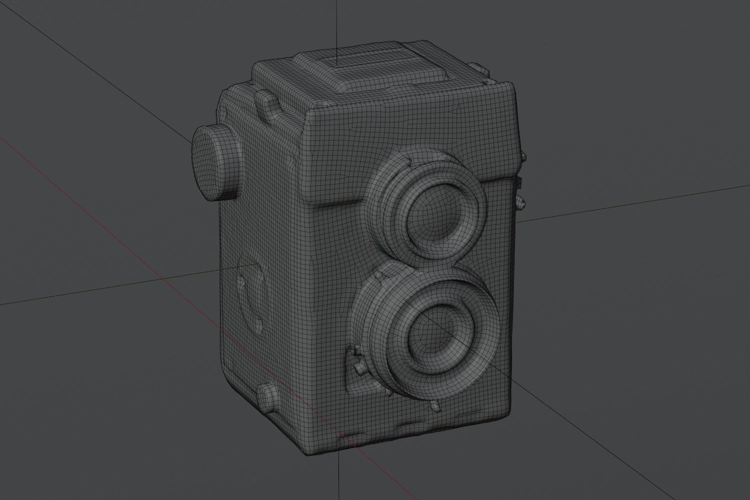 Vintage Box Camera Lomo photogrammetry scan PBR 4K textures Low-poly 3D model_3