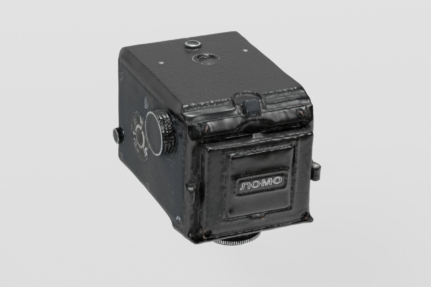 Vintage Box Camera Lomo photogrammetry scan PBR 4K textures Low-poly 3D model_8