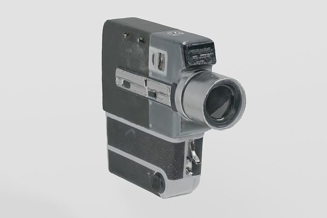 Vintage Super8 Camera Sankyo photogrammetry scan PBR 4K textures Low-poly 3D model