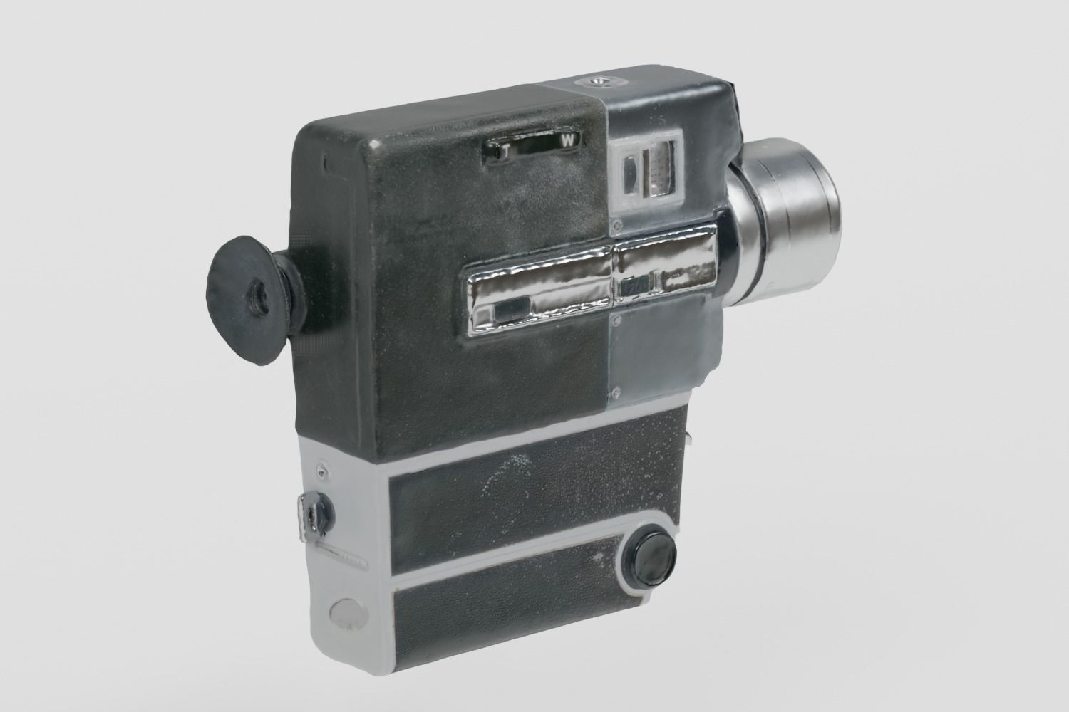 Vintage Super8 Camera Sankyo photogrammetry scan PBR 4K textures Low-poly 3D model_3