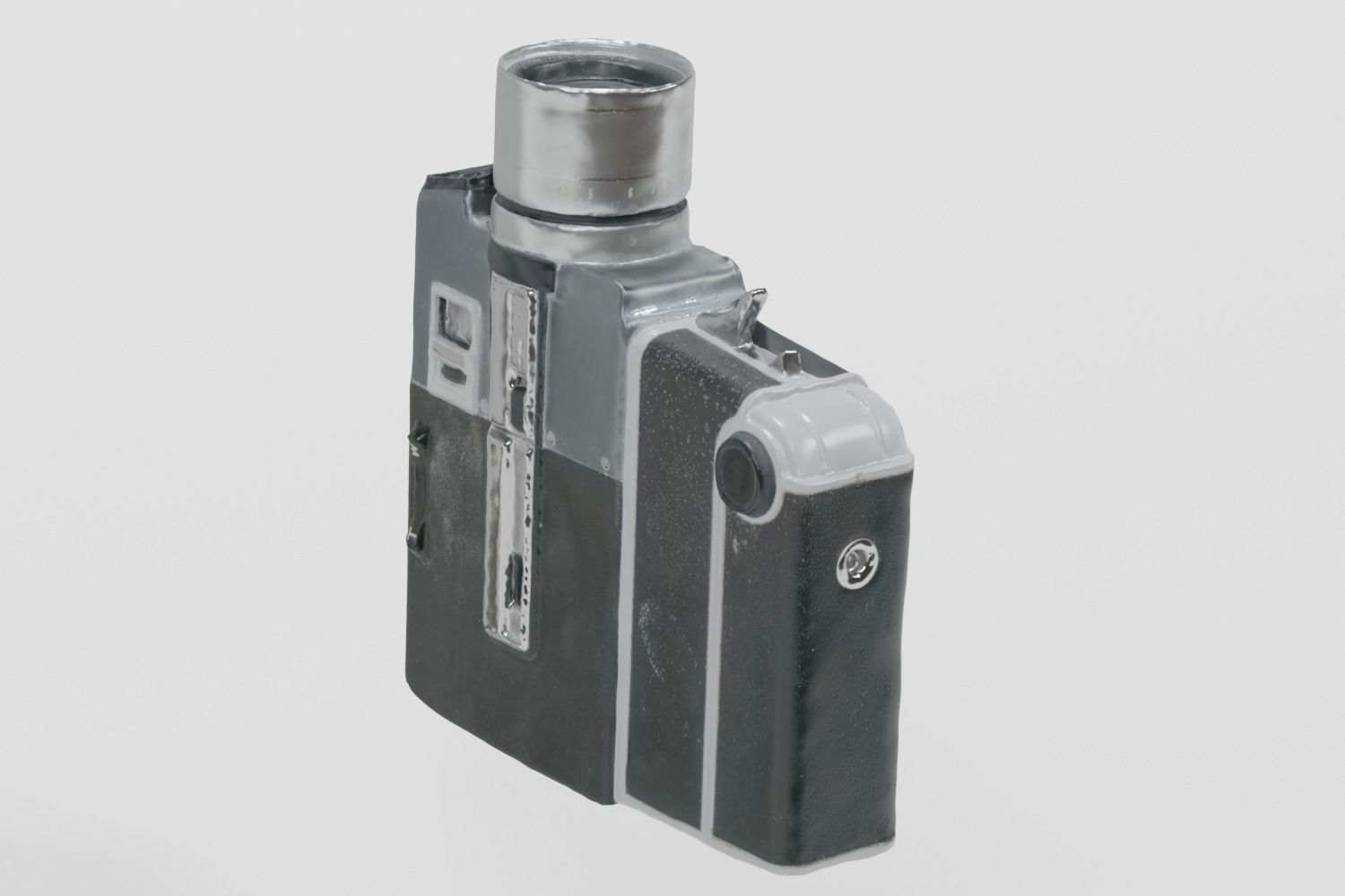 Vintage Super8 Camera Sankyo photogrammetry scan PBR 4K textures Low-poly 3D model_9