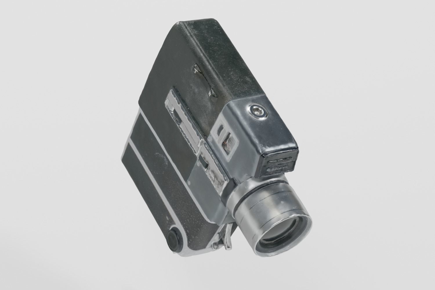 Vintage Super8 Camera Sankyo photogrammetry scan PBR 4K textures Low-poly 3D model_6