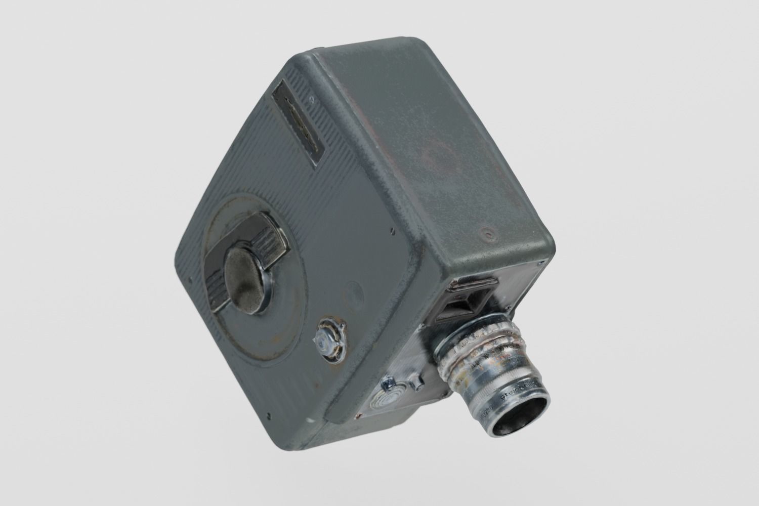 Vintage 8mm Cine Camera Cima photogrammetry scan PBR 4K textures Low-poly 3D model_5