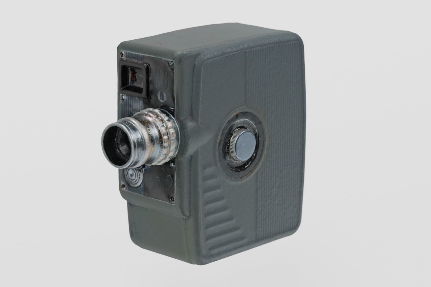 Vintage 8mm Cine Camera Cima photogrammetry scan PBR 4K textures Low-poly 3D model_4