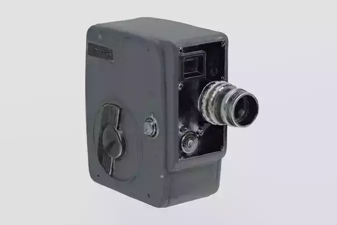 Vintage 8mm Cine Camera Cima photogrammetry scan PBR 4K textures