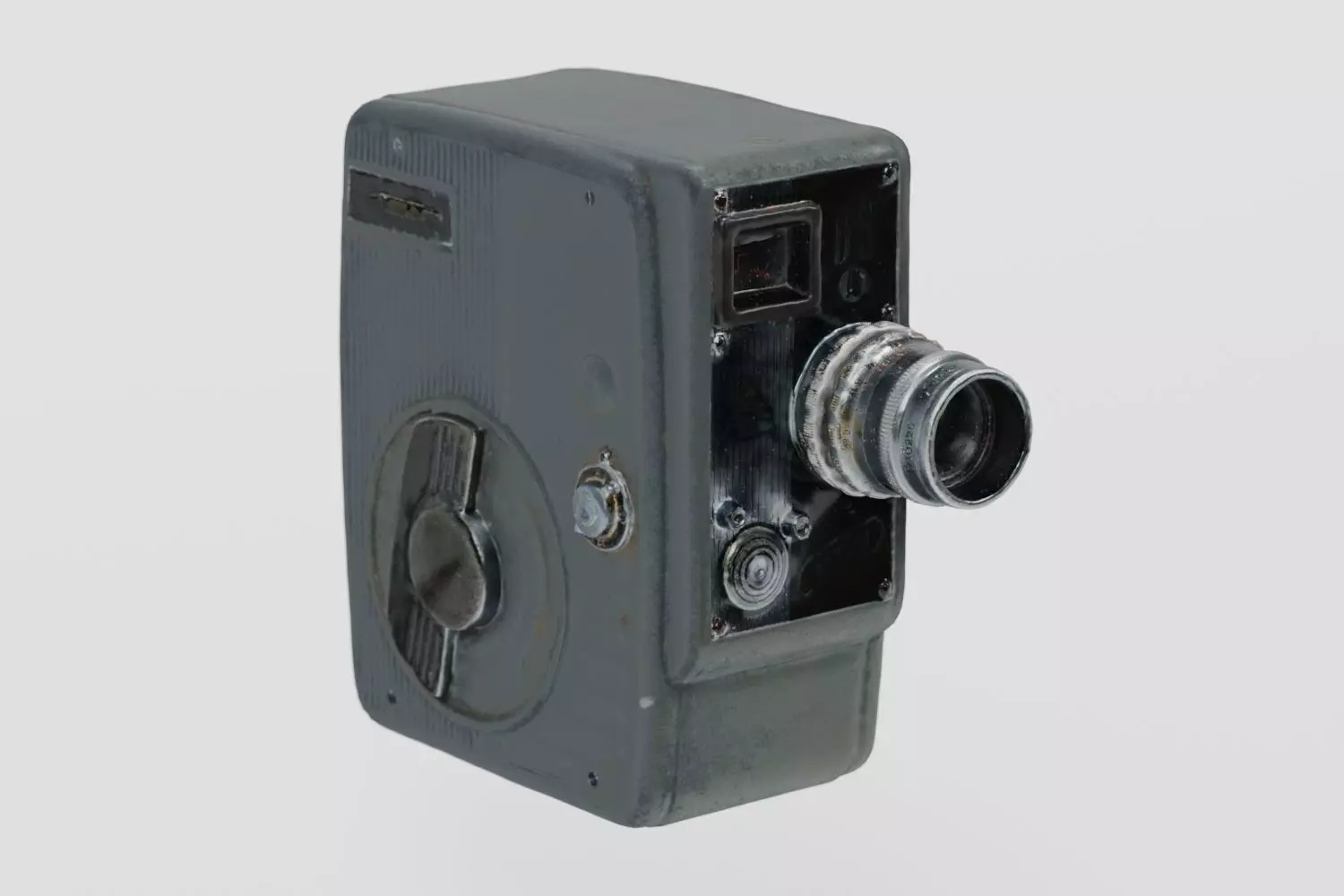 Vintage 8mm Cine Camera Cima photogrammetry scan PBR 4K textures Low-poly 3D model_0