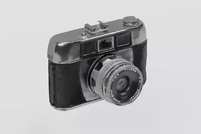 Vintage 35mm Camera Halinar photogrammetry scan PBR 4K textures