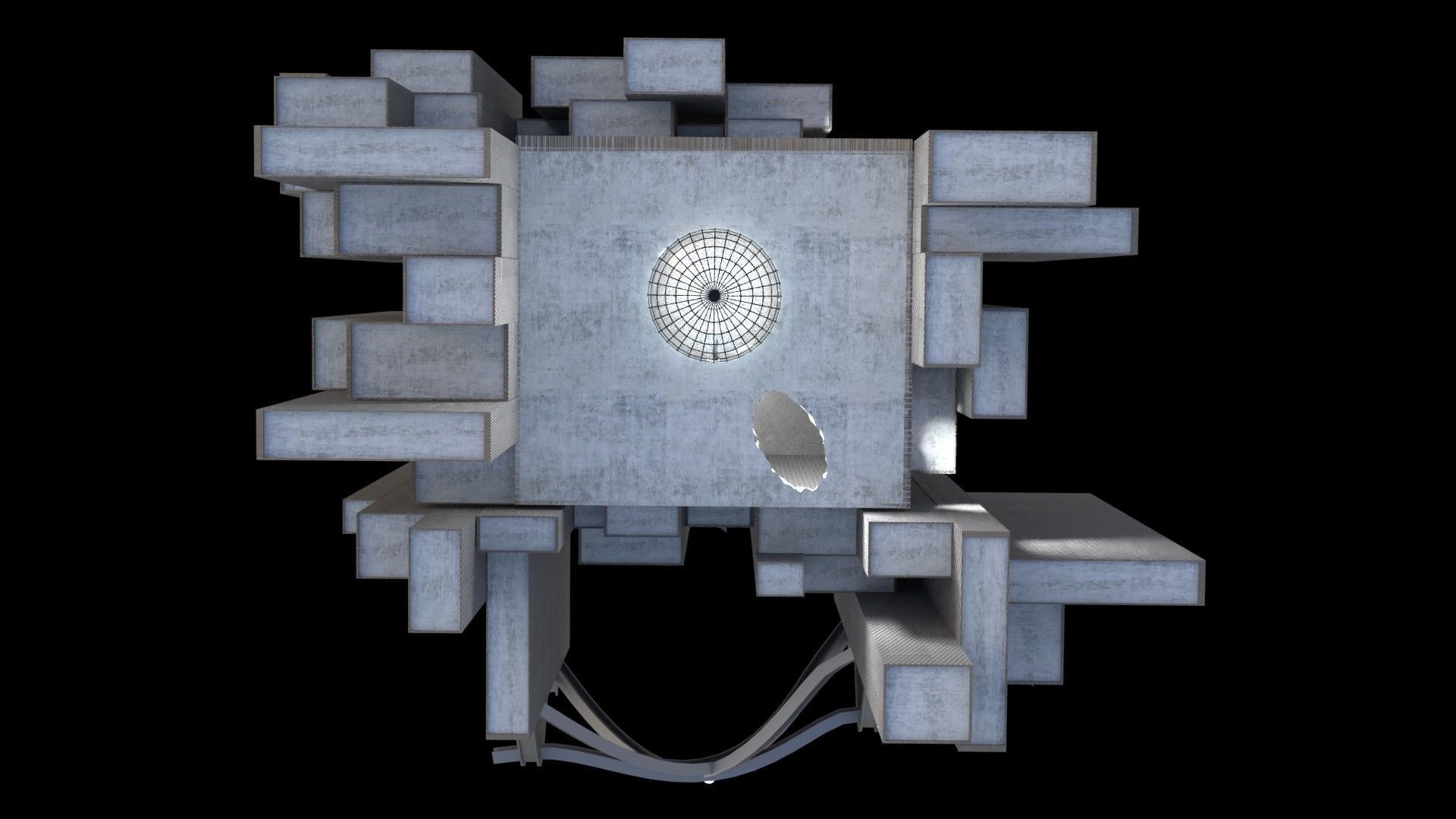 Guild futuristic skyscraper 3D model_4