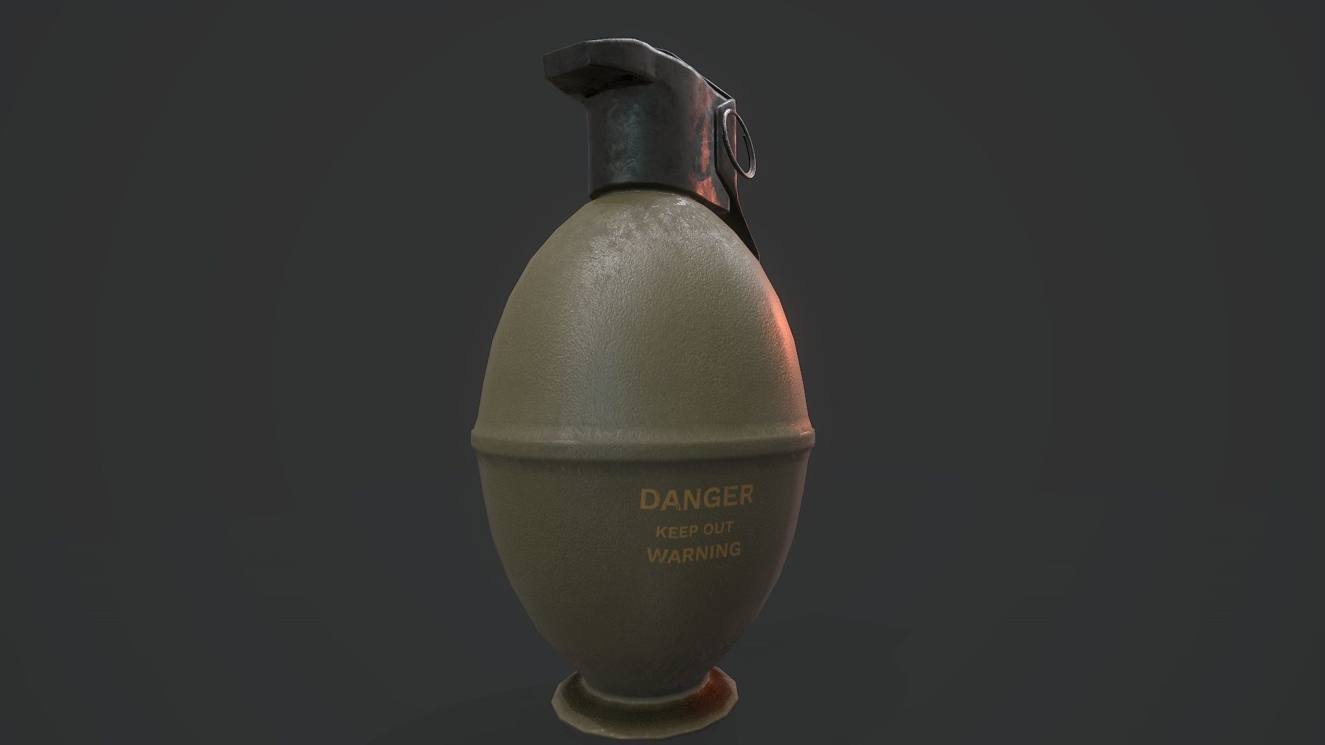 M61 Grenade - Models and Textures Low-poly Low-poly 3D model_1