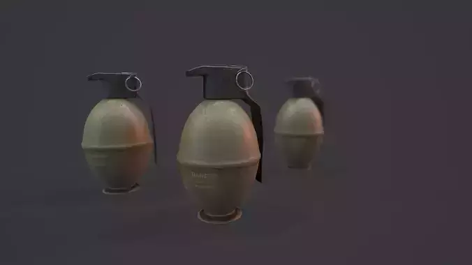 M61 Grenade - Models and Textures Low-poly Low-poly 3D model