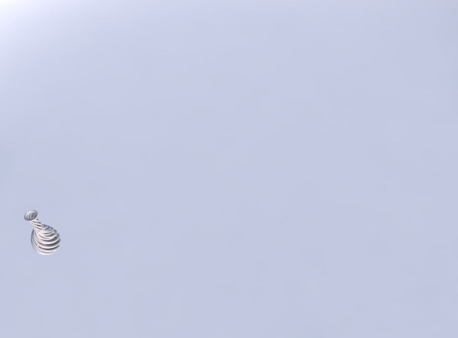 Vase spherical bottom long neck with intertwining lines very ... 3D print model_1