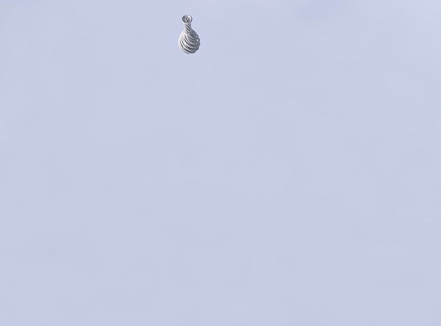 Vase spherical bottom long neck with intertwining lines very ... 3D print model_2