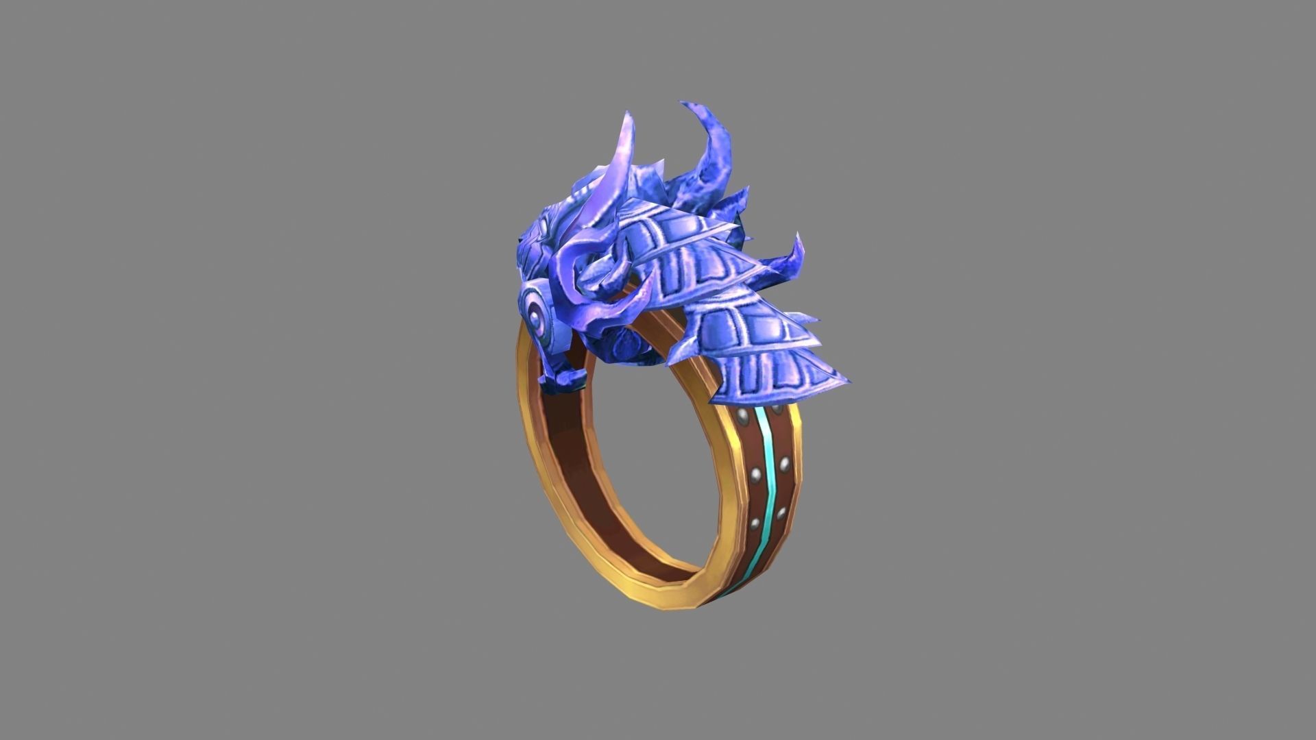 Cartoon boa ring Low-poly 3D model_2