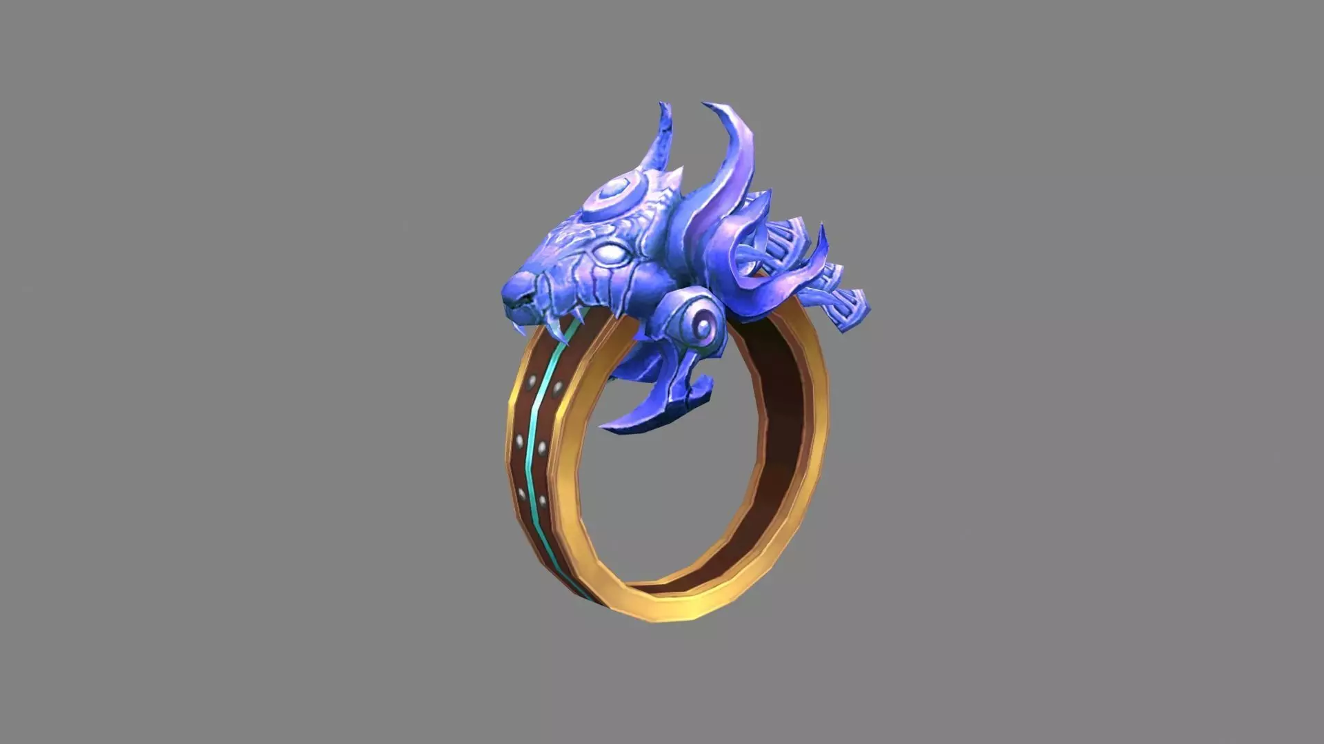 Cartoon boa ring Low-poly 3D model_0