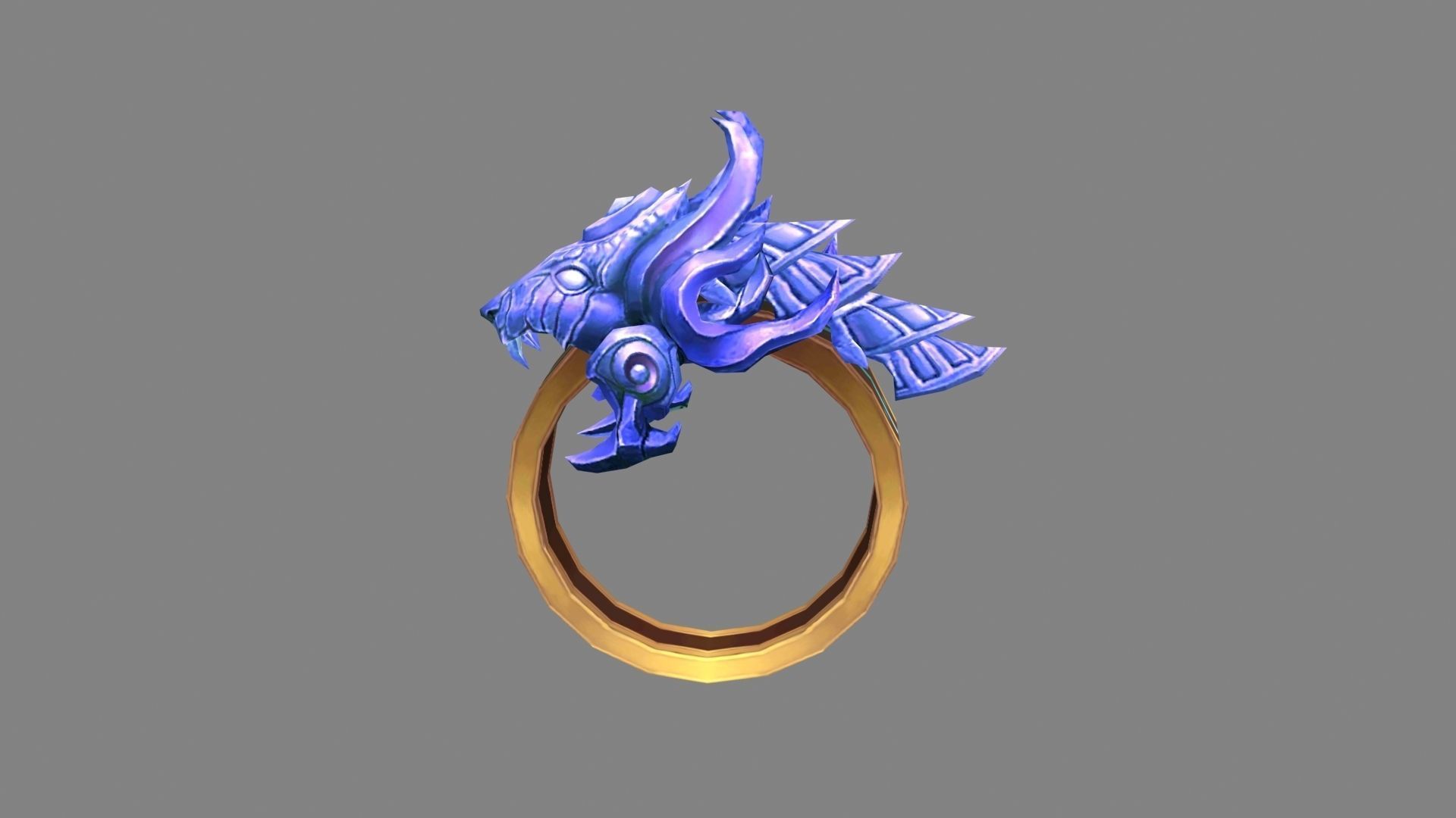 Cartoon boa ring Low-poly 3D model_1