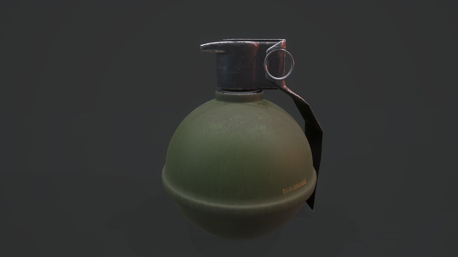 M67 - Grenade - Models and Textures Low-poly Low-poly 3D model_1