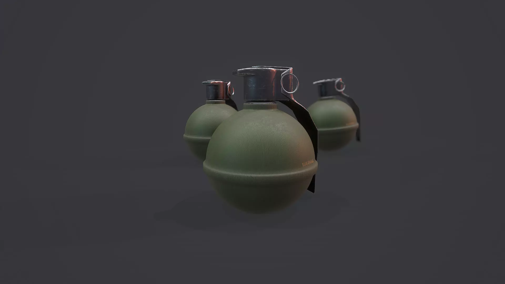 M67 - Grenade - Models and Textures Low-poly Low-poly 3D model_0