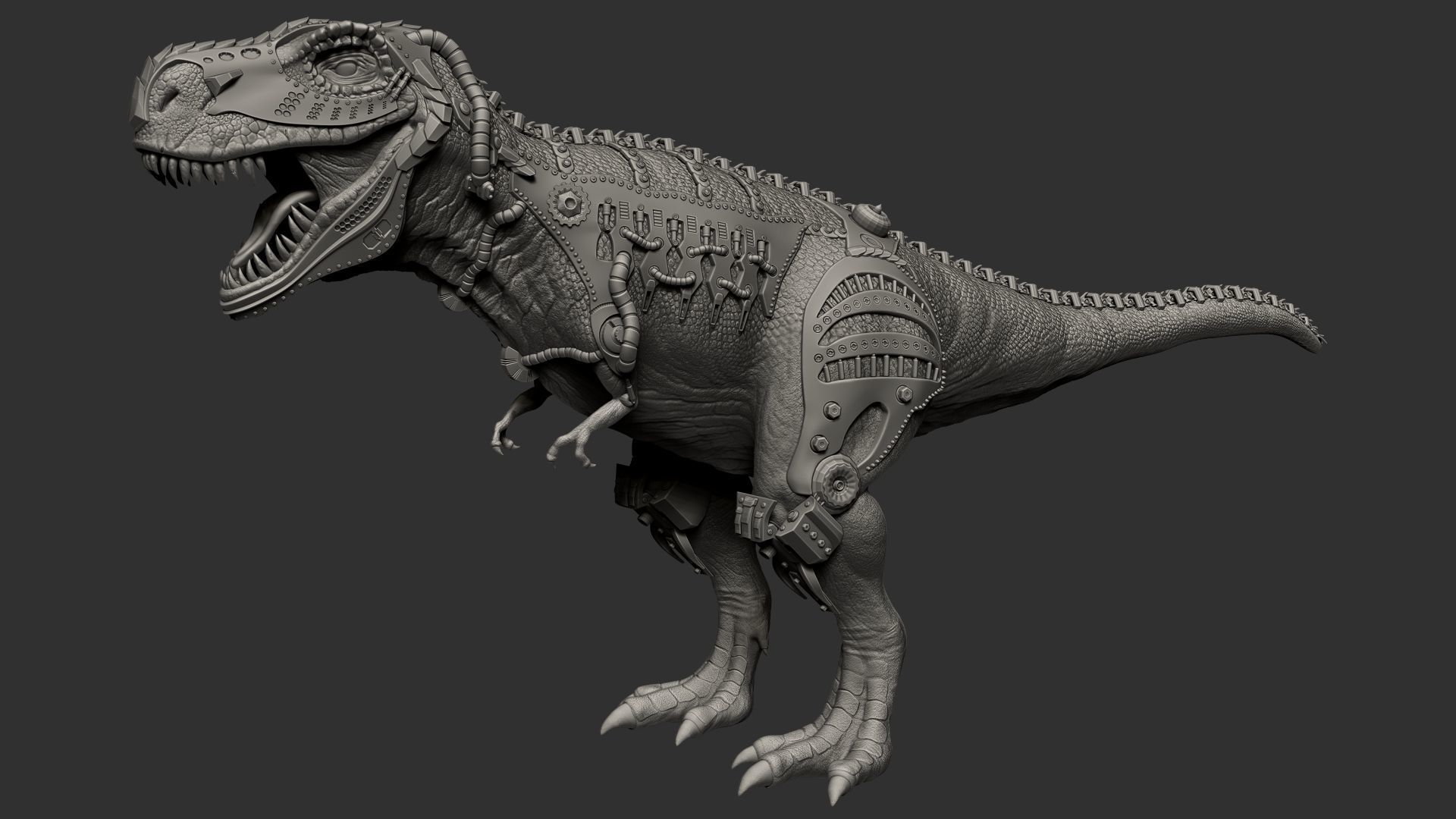 Battle Rex 3D print model_2