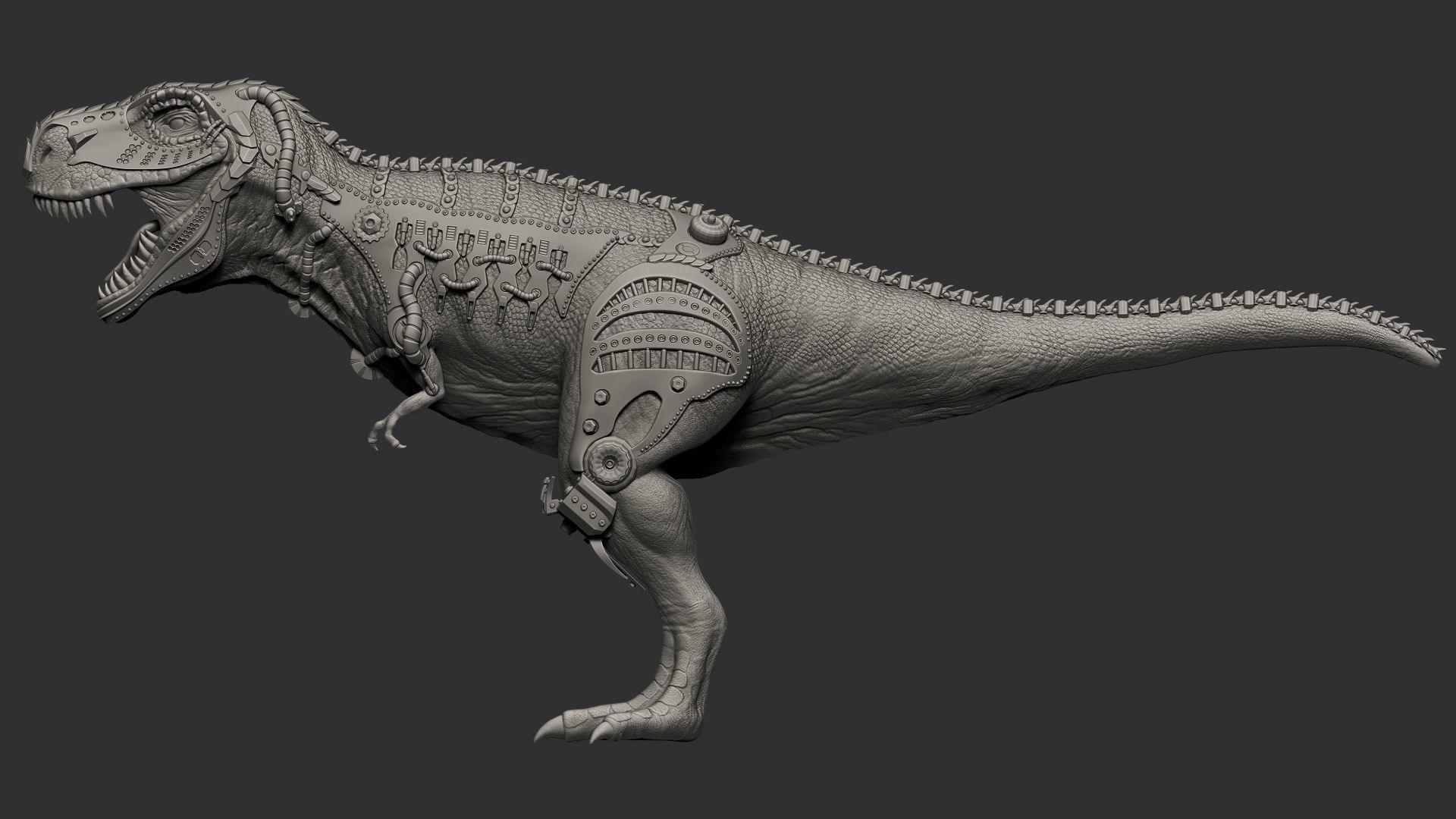 Battle Rex 3D print model_3