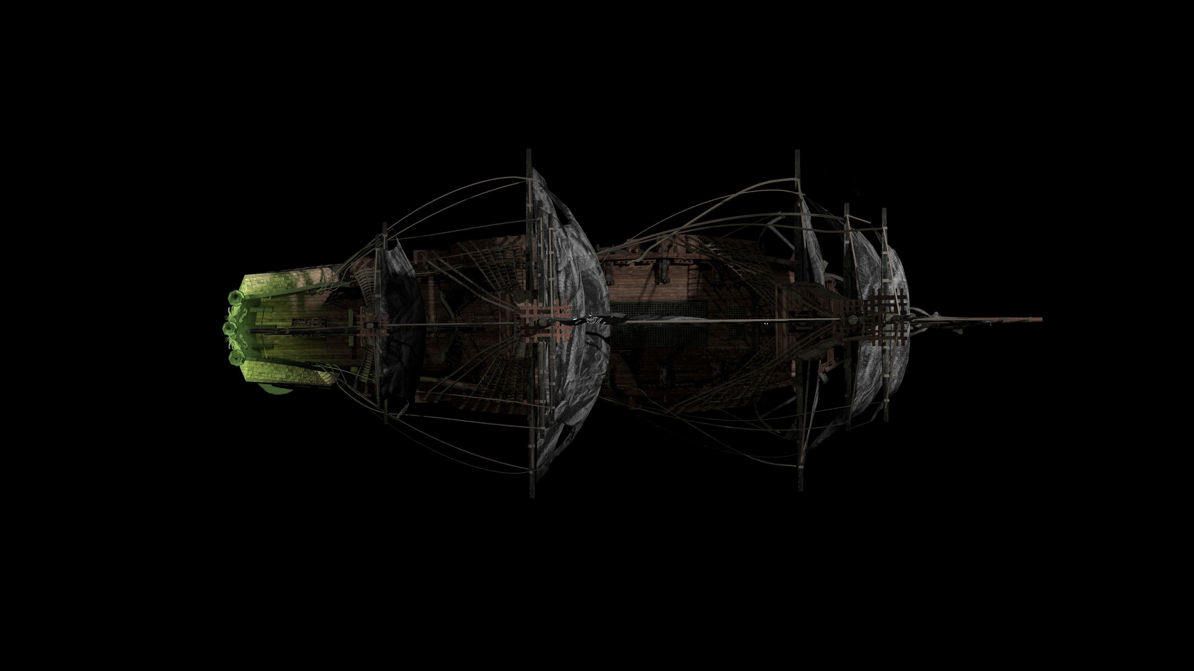 Black Pearl ship 3D model_8